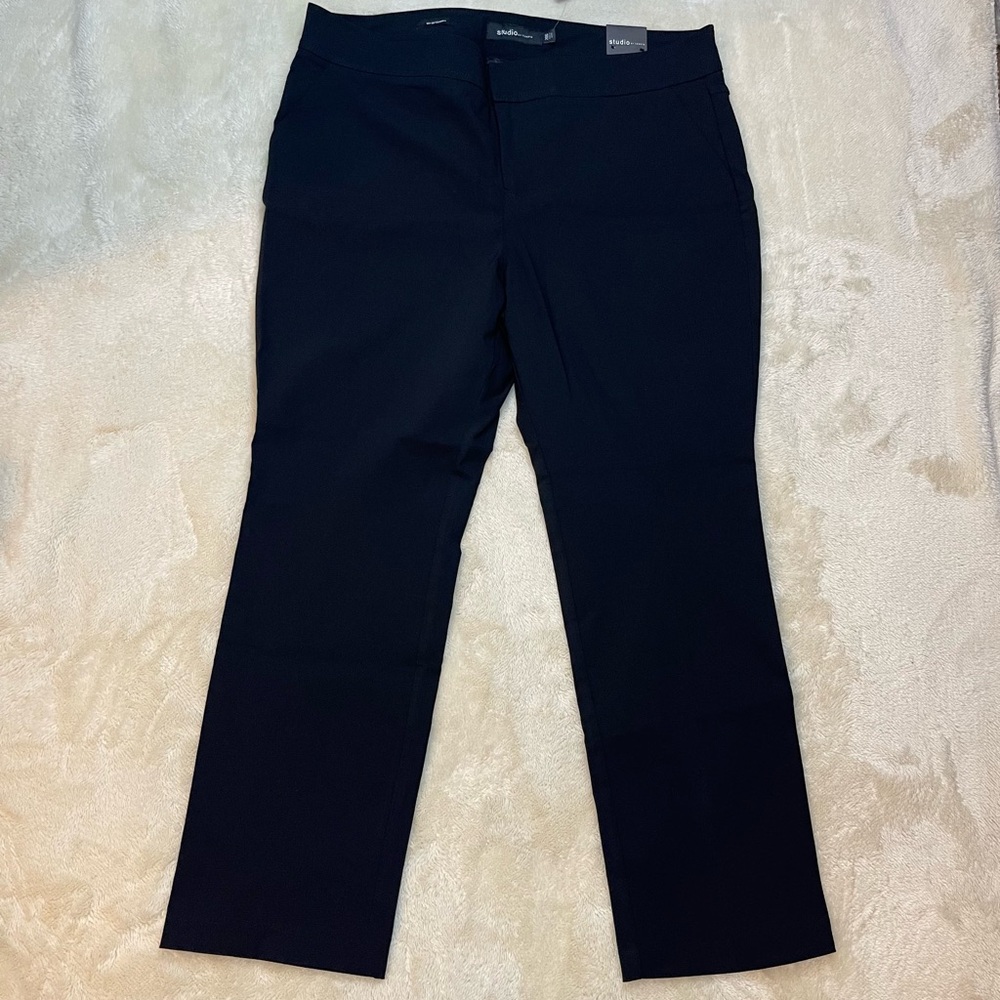 Torrid Studio Jetsetter Straight Leg Black Pants 20S NWT Stretch Office Career